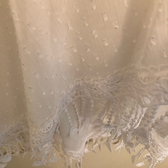 White Swiss dot swim cover up - Picture 2 of 4